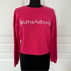 Tristan amoureuse sweater pink size small